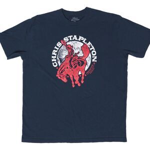 Chris Stapleton Houston Livestock Show & Rodeo Graphic T-Shirt Navy Blue Men XL